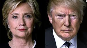 Left to right, Hillary Clinton and Donald Trump have a face off in the election.
