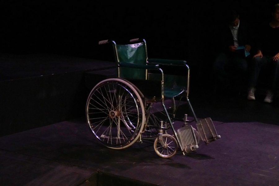Wheelchair on stage