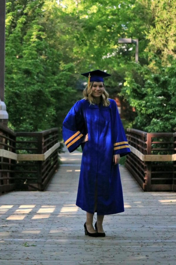 Haley Pardue poses in her graduation gown