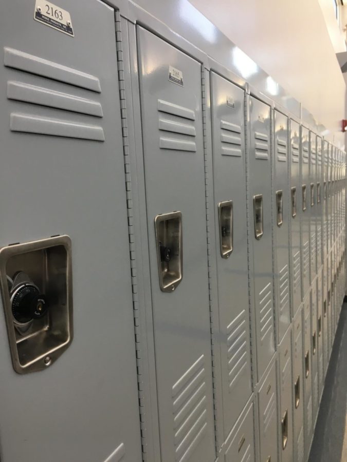 Just a few of the many unused lockers in TRHS
